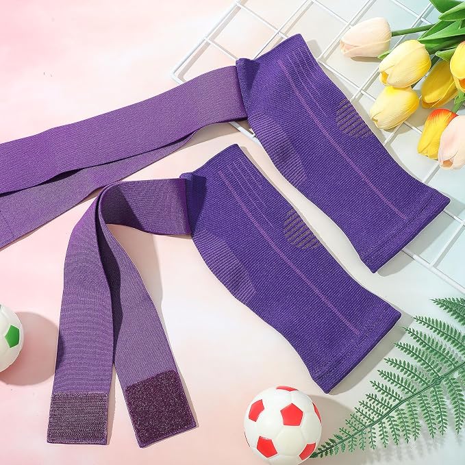 Tarpop 1 Pair Ankle Brace for Kids Compression Ankle Sleeves Adjustable Foot Support Brace Elastic Guard for Children Boys Girls Sports Running Jogging Dance Fitness Gymnastics(Dark Purple,Small)