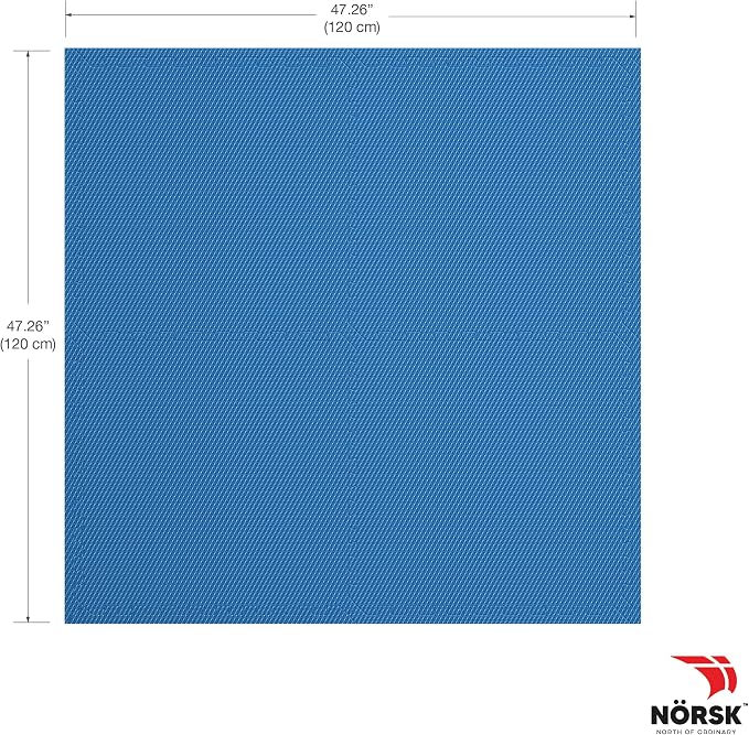 Reversible Gym Exercise Mats 3/4" Thick EVA Interlocking Foam Tiles, Perfect Home Gym Flooring, 36 Tiles & 72 Trim Pieces, 144 Sq. Ft. Reversible, Dazzling Blue/Black