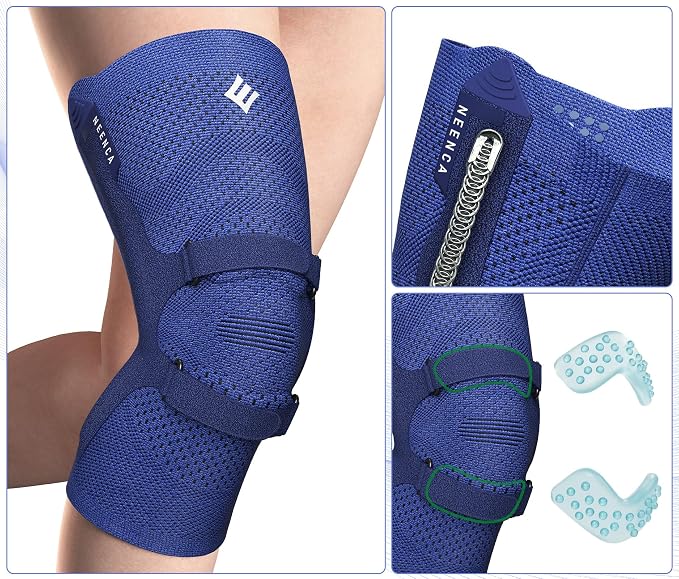 NEENCA Professional Knee Brace, Medical Knee Support for Women & Men Relief | Patented Patella Tendon Strap & Gel Pads & Metal Stabilizers, for Knee Pain, Meniscus Tear, ACL, Joint Pain, Sports, Workout