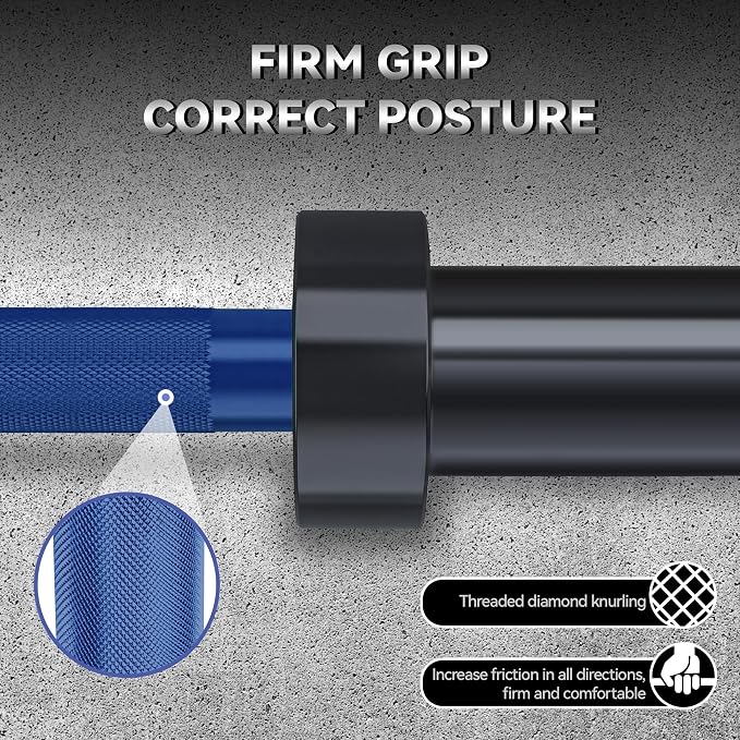 7FT/4 ft Home Gym Barbell Bar – 700LB/1500LB/500LB Capacity, Anti-Slip Knurling, Solid Steel, for Weightlifting, Strength Training