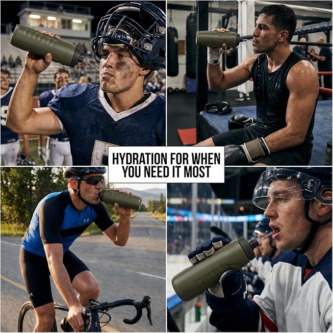 Under Armour Squeeze Water Bottles, 32 oz Water Bottles, Sideline Sports Water Bottle with Quick-Shot Lid, Quick & Easy Hydration, Gym Water Bottles, Squeeze Bottle, 1 32oz