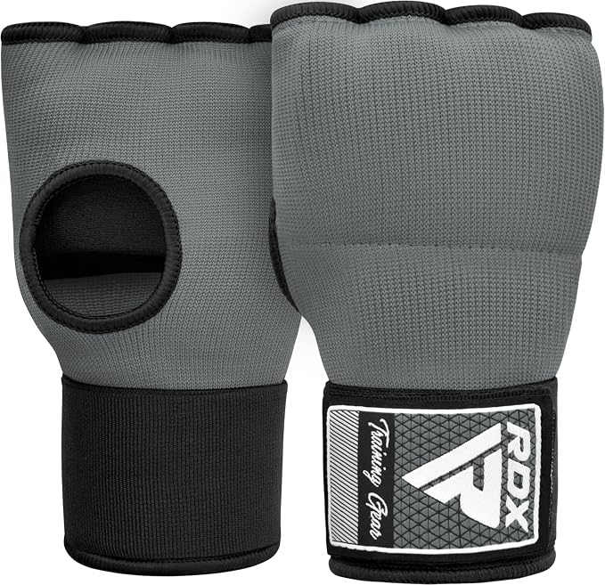RDX Gel Boxing Hand Wraps Inner Gloves Men Women, Quick 100cm Long Wrist Straps, Elasticated Padded Fist Under Mitts Protection, Muay Thai MMA Kickboxing Martial Arts