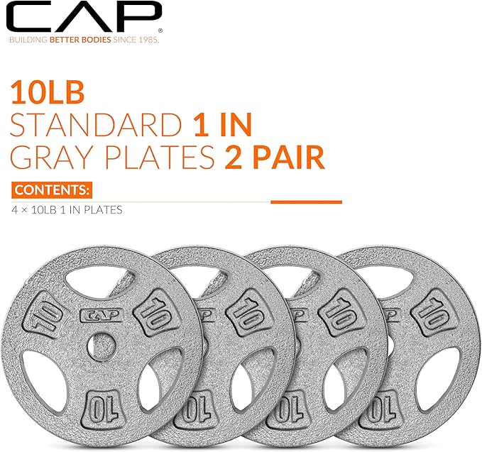 CAP Barbell Standard 1-Inch Grip Weight Plates