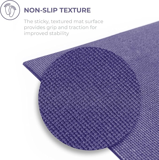 Voyage 5mm Studio Yoga Mats, 6 Pack, 72x24in | Extra Long, Anti-Tear Exercise Mats for Workout, Stretching, Fitness - Non Slip Gym Mats for Home, Schools and Studios