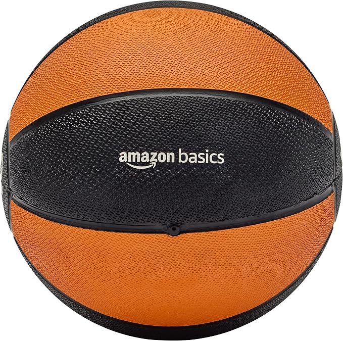 Amazon Basics Weighted Medicine Ball for Core Strength, Strength Training, Full-Body Workouts and Balance Exercises