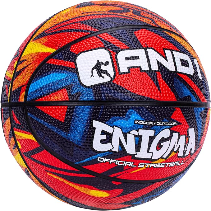 AND1 Mini Basketball Pack Set for Kids (Deflated w/Pump Included): - 7-Inch Premium Youth Size Basketballs, Easy to Grip