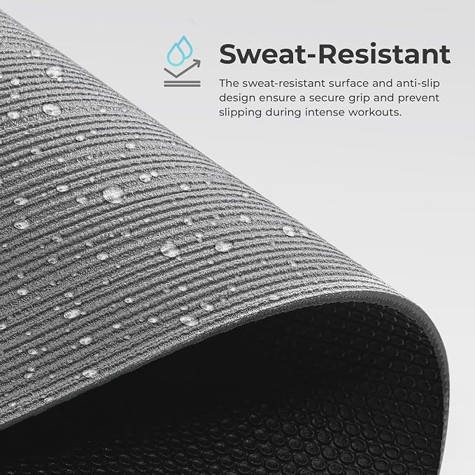 Sunny Health & Fitness Exercise Yoga Mats - Non-Slip Support for Home & Gym