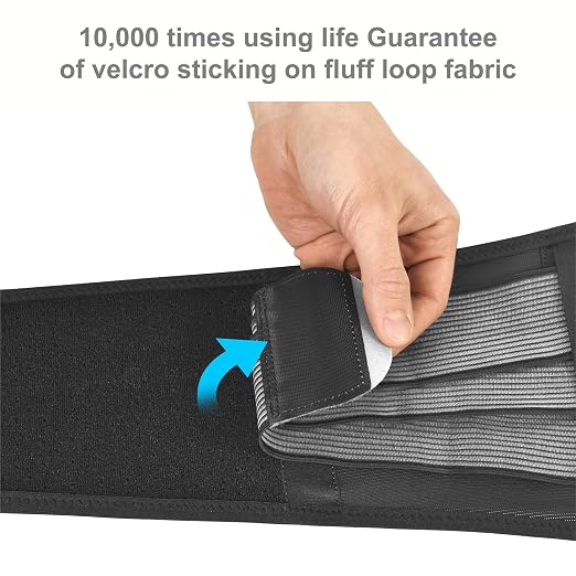 Back Brace for Lower Back Pain Relief – Breathable & Adjustable | Perforated Material, Full Support with Detachable ABS Rod, Lightweight for Men & Women, Help on Herniated Disc & Sciatica