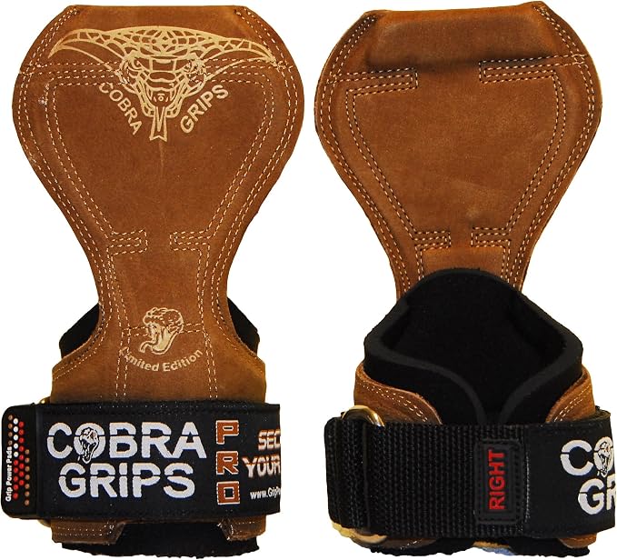 Cobra Grips Weight Lifting Gloves with Adjustable Neoprene Padded Wrist Wraps - Heavy Duty Alternative to Power Lifting Hooks for Deadlifts