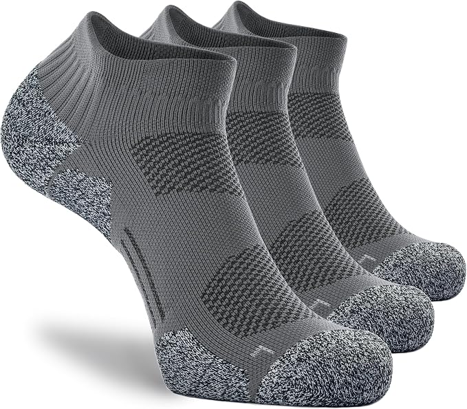 CWVLC Unisex Cushioned Compression Athletic Ankle Socks Multipack