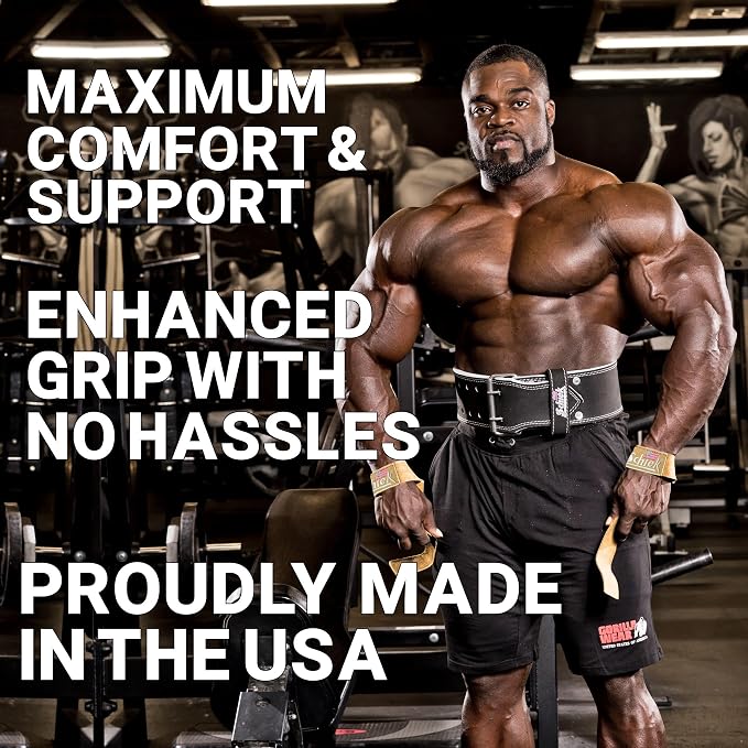 Schiek Sports Model 1000LLS Leather Weight Lifting Straps