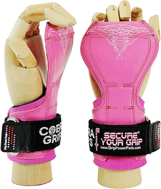 Cobra Grips Weight Lifting Gloves with Adjustable Neoprene Padded Wrist Wraps - Heavy Duty Alternative to Power Lifting Hooks for Deadlifts