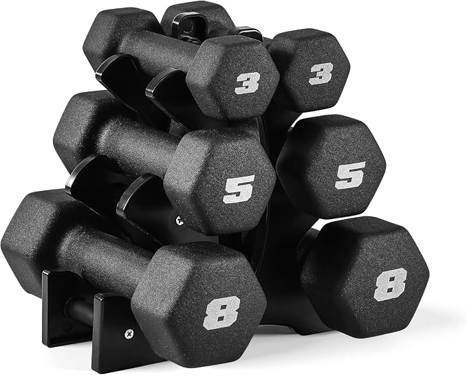 CAP Barbell Neoprene Dumbbell Weights Pairs & Sets | Black