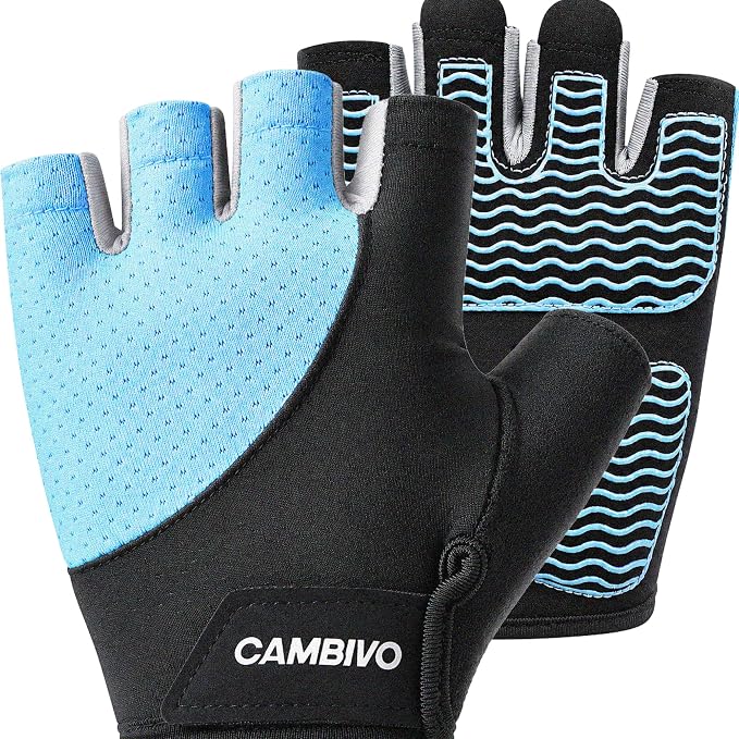 CAMBIVO Workout Gloves for Men & Women, Weight Lifting Gloves with Wrist Support, Non Slip Grip, Breathable Gym Gloves for Training, Crossfit, Pull Ups, Cycling, Fitness, Home