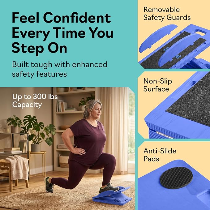 Slant Boards for Exercise, Wooden Slant Board, Calf Stretch Board with 7 Incline Angles, Velour Board, Balance Board & Calf Stretcher, Portable Incline Board for Physical Therapy, Ankle Mobility, Heel & Knees