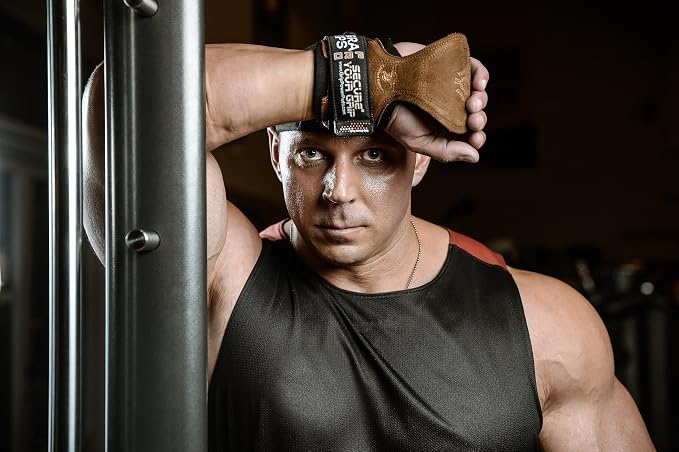 Cobra Grips Weight Lifting Gloves with Adjustable Neoprene Padded Wrist Wraps - Heavy Duty Alternative to Power Lifting Hooks for Deadlifts