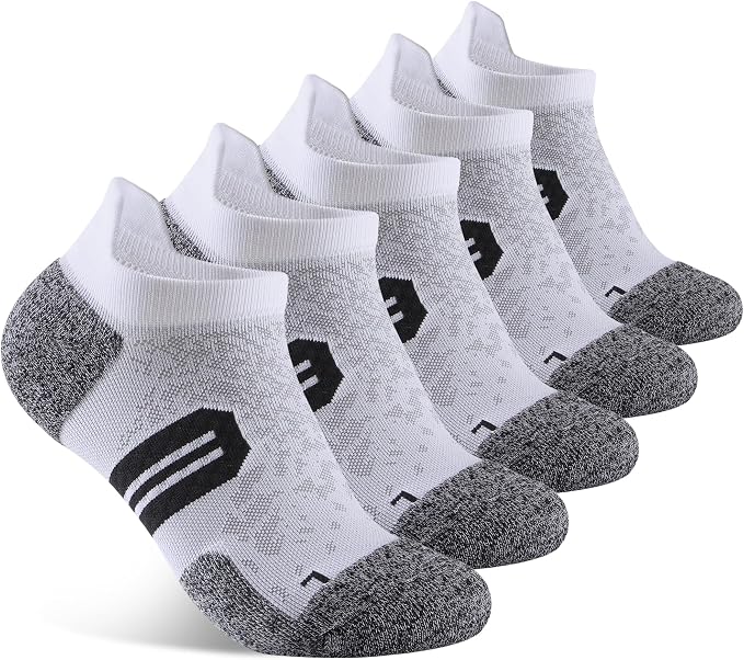 BUDERMMY Womens Ankle Compression Socks with Arch Support Athletic Low cut Running Socks for Women Workout Cushion 5 Pairs