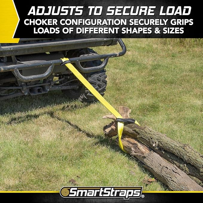 SmartStraps 2”x6’ Nylon Webbing Sling (1pk) – 6,400lb Vertical Lifting Capacity – Safely Lift Heavy Loads, Made with Strong Flexible Webbing, Small, Yellow