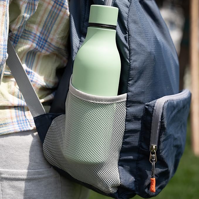 BJPKPK 18oz Insulated Water Bottle, Stainless Steel Bottle with Carry Strap | Keep Cold & Hot Vacuum Insulation, Leak-Proof BPA-Free Design, Slim Bottle Fits Most Cup Holders for Gym, Office & Travel