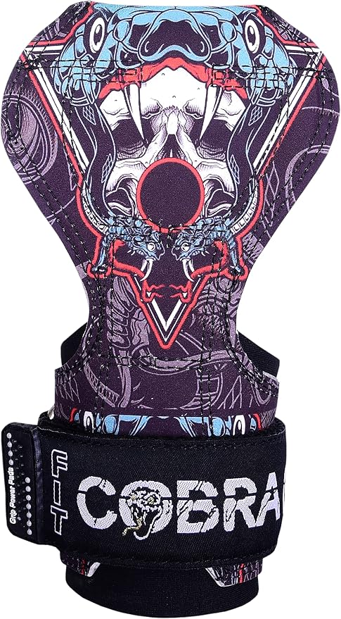 Cobra Grips Weight Lifting Gloves with Adjustable Neoprene Padded Wrist Wraps - Heavy Duty Alternative to Power Lifting Hooks for Deadlifts