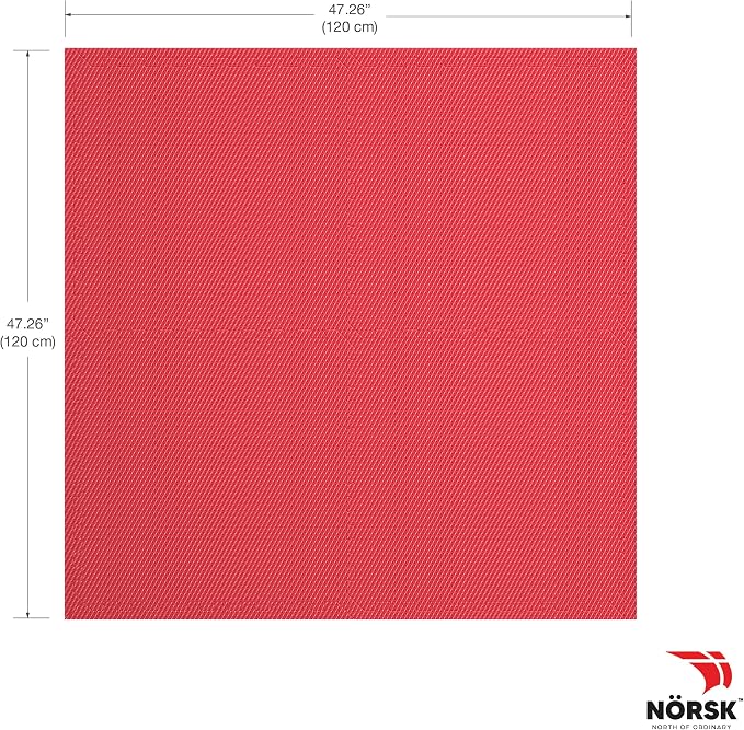 Reversible Gym Exercise Mats 3/4" Thick EVA Interlocking Foam Tiles, Perfect Home Gym Flooring, 36 Tiles & 72 Trim Pieces, 144 Sq. Ft. Reversible, Red/Black