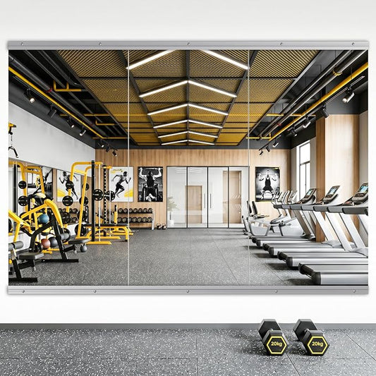 48X24 3Pack Large Home Gym Mirror, Frameless Tempered Glass Dance Wall Mounted Mirror for Home, Yoga, Dancing, Studio, Living Room | Frameless | Tempered Glass | Large Workout Mirrors for Home Gym, Dance Studio, Yoga Room, Garage Gym