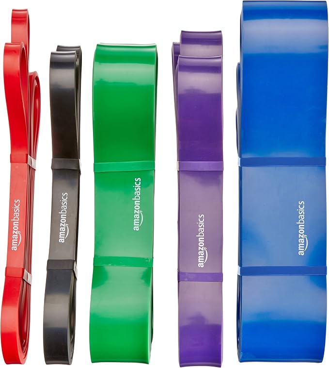 Amazon Basics Resistance Pull-Up Bands for Exercise, Workout, Stretching and Muscle Training