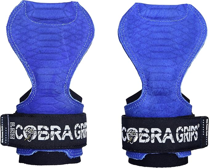 Cobra Grips Weight Lifting Gloves with Adjustable Neoprene Padded Wrist Wraps - Heavy Duty Alternative to Power Lifting Hooks for Deadlifts