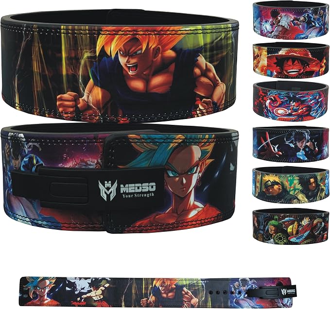 MEDSO Anime Weight Lifting Lever Belt, 10-13MM Lifting Belt for Squats,Deadlifts, Cross Training,Weightlifting, Bodybuilding for Perfect Back Support for Men Women