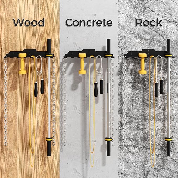 XZHXFX Barbell Wall Holder,Barbell wall Mount Hanger, | Garage Gym Bar Wall Rack,Vertical Olympic Hanger wall Mount Rack,Space Saving Gym Accessory,Holds Under 33mm Bar