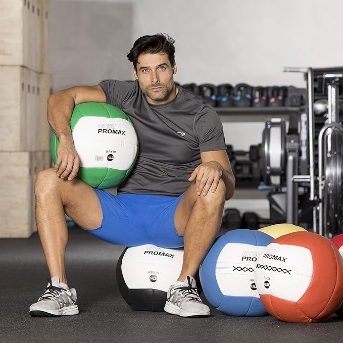 Champion Sports Rhino Promax Wall Balls - Soft Shell Non-Slip Grip for Weightlifting, Plyometrics, Cross Training, & Home Gym