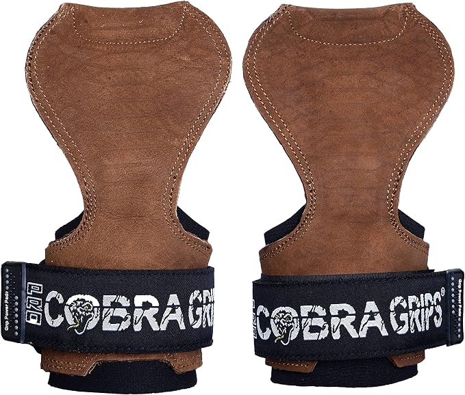 Cobra Grips Weight Lifting Gloves with Adjustable Neoprene Padded Wrist Wraps - Heavy Duty Alternative to Power Lifting Hooks for Deadlifts