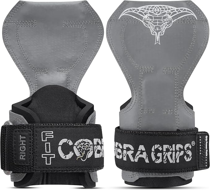 Cobra Grips Weight Lifting Gloves with Adjustable Neoprene Padded Wrist Wraps - Heavy Duty Alternative to Power Lifting Hooks for Deadlifts