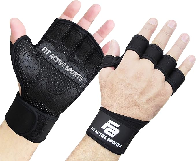 Gripper Weight Lifting Gloves with Wrist Wraps - Extra Grip & Padding for Lifting, Gym Workout, Cross Training Fitness, & Weightlifting. for Men & Women. No Calluses