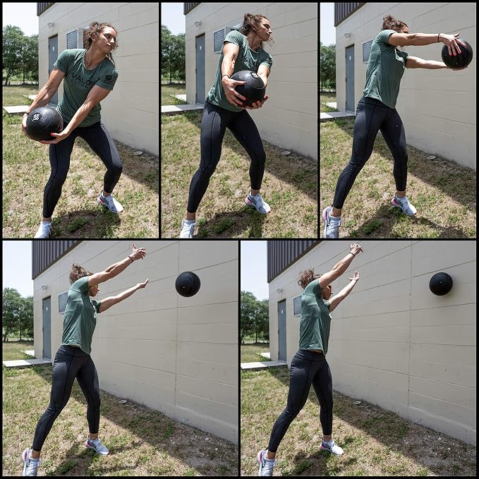 Valor Fitness Slam Ball - Durable Weighted Ball for Crossfit, Strength Training, HIIT, and Cardio Workouts, Non-Bounce Design, Multiple Weights Available