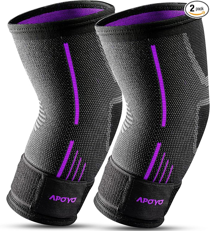 APOYO Tennis Elbow Brace for Women & Men, Workout and Everyday Use (XXL) | Elbow Compression Sleeve for Arthritis, Tendonitis, Tennis Elbow & Golfers Elbow, Reduce Joint Pain During Fitness Activity