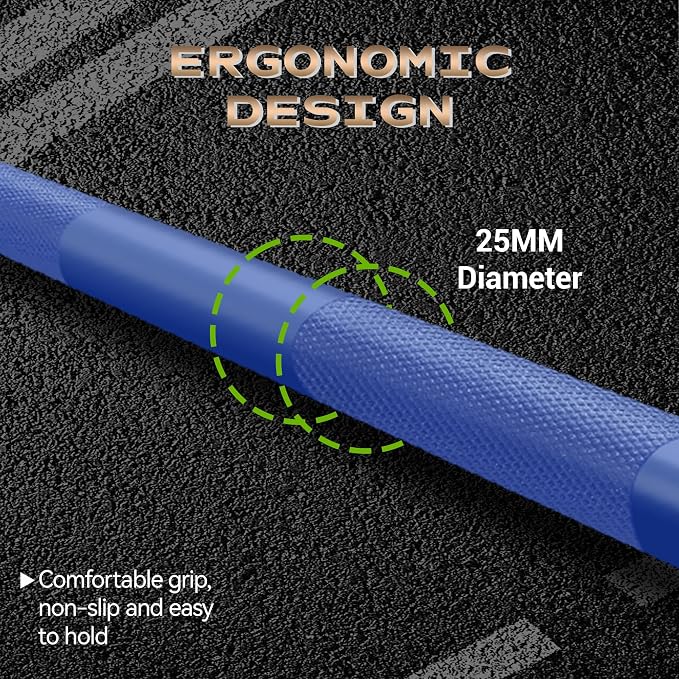 7FT/4 ft Home Gym Barbell Bar – 700LB/1500LB/500LB Capacity, Anti-Slip Knurling, Solid Steel, for Weightlifting, Strength Training