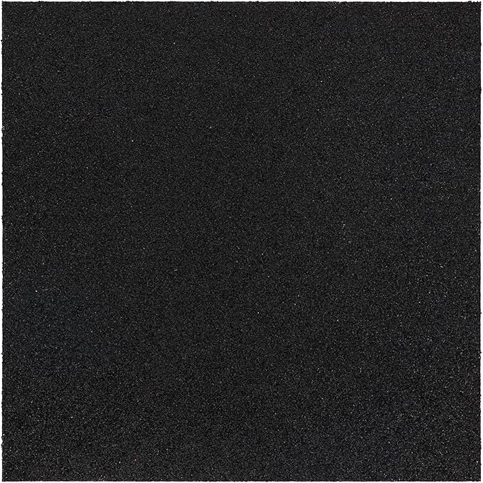 Mohawk Home Heavy Duty Rubber Stall Mat - Gym Floor- Under Dog Crate - All Purpose Utility 2'x2' - 1/2" Thick (Pack of 4) - Solid Texture