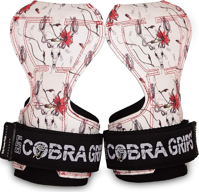 Cobra Grips Weight Lifting Gloves with Adjustable Neoprene Padded Wrist Wraps - Heavy Duty Alternative to Power Lifting Hooks for Deadlifts