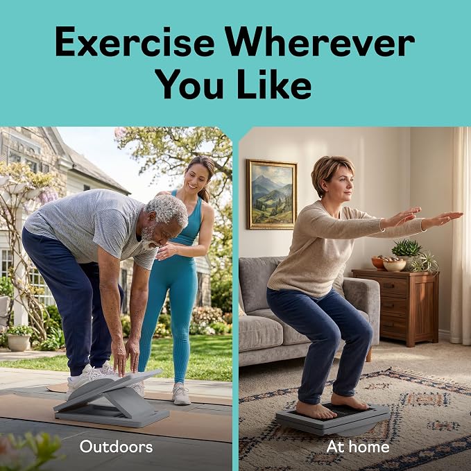 Slant Boards for Exercise, Wooden Slant Board, Calf Stretch Board with 7 Incline Angles, Velour Board, Balance Board & Calf Stretcher, Portable Incline Board for Physical Therapy, Ankle Mobility, Heel & Knees