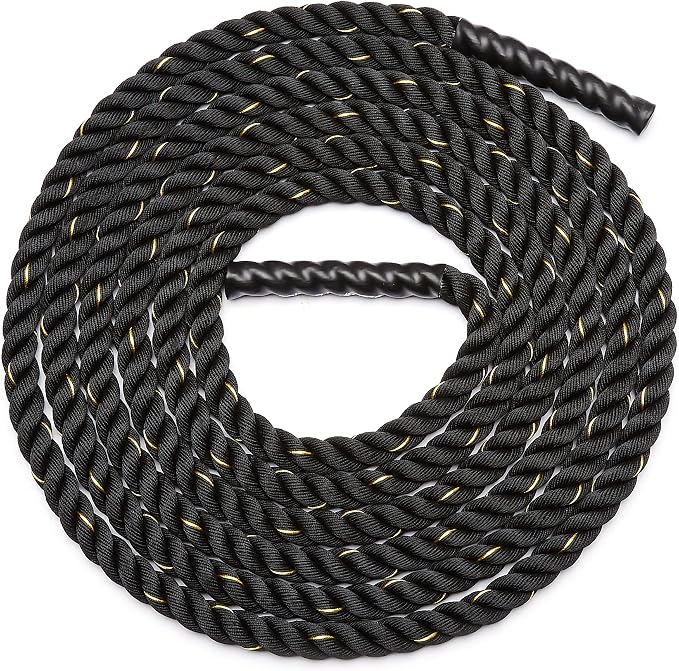 Amazon Basics Battle Rope for Home Gym Workout, Exercise Training Equipment