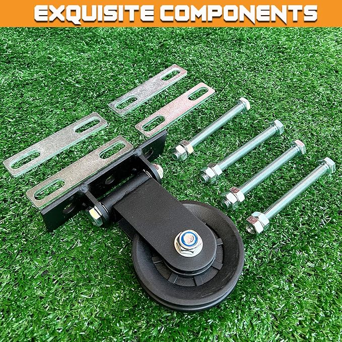 Power Rack Pulley Attachment, LAT Pulldown Machine - Cable & Weight Dual Pulley System for Home Gym Strength Training, Power Racks