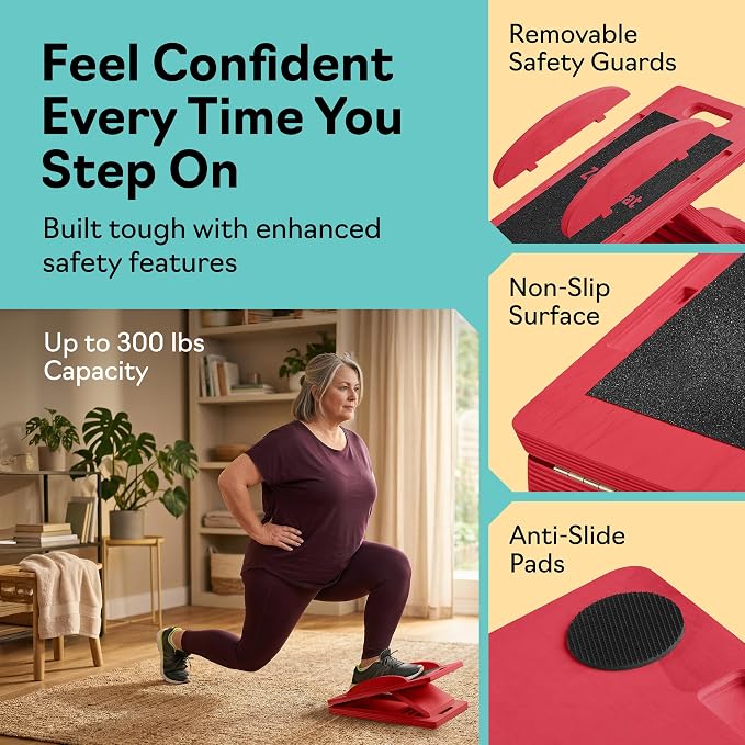 Slant Boards for Exercise, Wooden Slant Board, Calf Stretch Board with 7 Incline Angles, Velour Board, Balance Board & Calf Stretcher, Portable Incline Board for Physical Therapy, Ankle Mobility, Heel & Knees