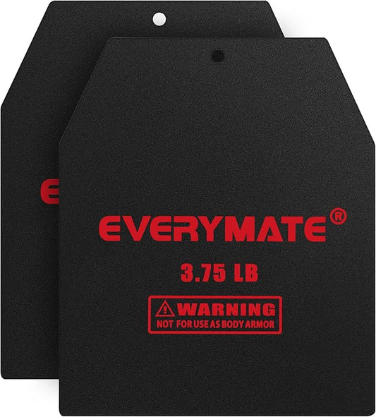 EVERYMATE Tactical Weighted Vest Plates – 3.75/5.75/8.75/14.5/19.75LB Pairs – Insert Weighted Vest Plates- Contoured Ergonomic Fit – WODs, Strength Training, Running, Weight Plates for Vest
