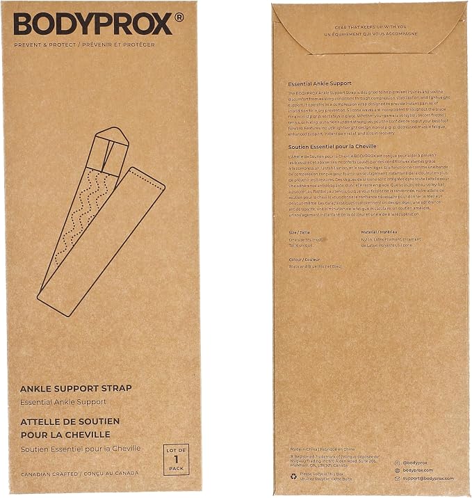 Bodyprox Ankle Support Brace, Adjustable Compression Ankle Braces for Sports Protection, One Size Fits Most for Men & Women