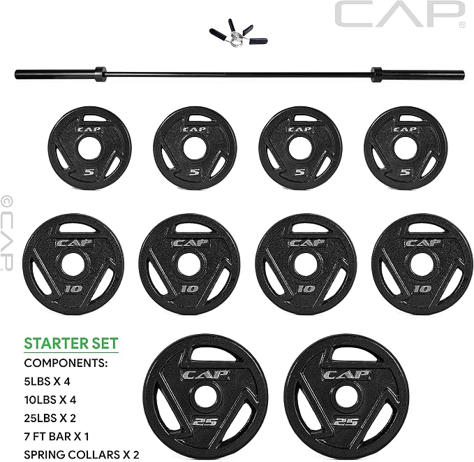 CAP Barbell Starter Olympic Weight Set | Multiple Options