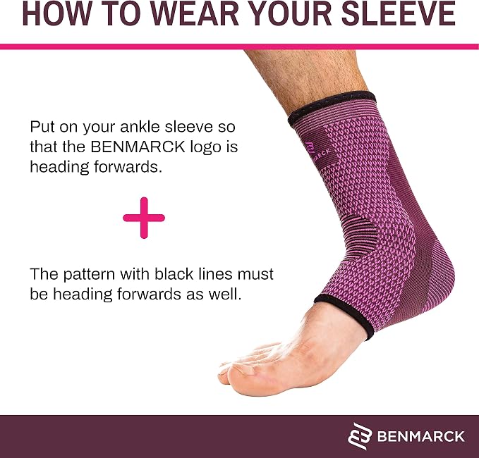 Benmarck Achilles Tendon Support Brace, Plantar Fasciitis Sock, Ankle Compression Sleeve For Running, Tendonitis and Flat Feet Relief