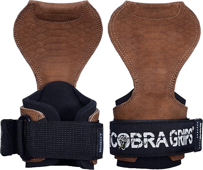 Cobra Grips Weight Lifting Gloves with Adjustable Neoprene Padded Wrist Wraps - Heavy Duty Alternative to Power Lifting Hooks for Deadlifts