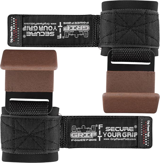 Weight Lifting Rod Hooks Heavy Duty Wrist Wraps Power Weight Lifting Training Gym Grips Straps Set of 2