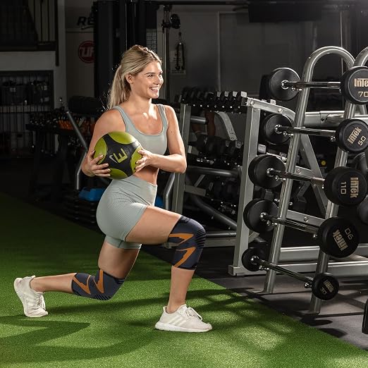 PhysFlex Knee Brace for Pain Relief - Knee Compression Sleeves for Men and Women - Support for Weightlifting, Gym, Workout, Volleyball, Arthritis (M, Black)
